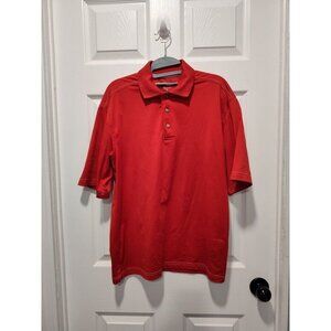 PEBBLE BEACH PERFORMANCE Red Short Sleeve Golf Polo Shirt‎ Size Small EUC